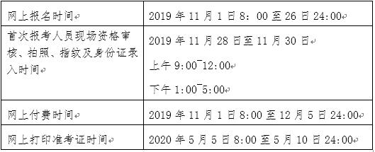 2020年北京初级会计考试时间安排