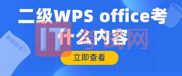 计算机二级WPS office考什么内容？
